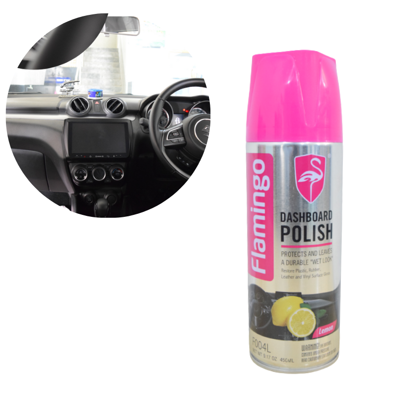Flamingo Dashboard Polish - Protects and Enhances Shine!