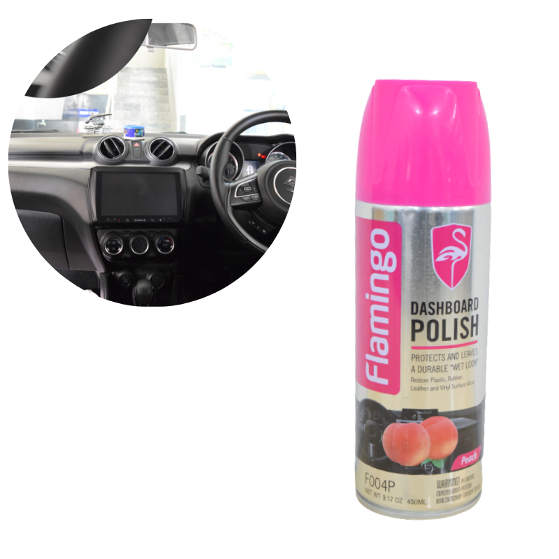 Flamingo Dashboard Polish - Protects and Enhances Shine!