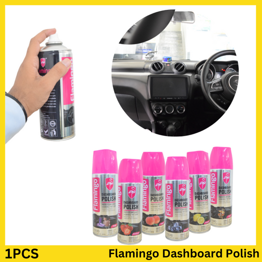 Flamingo Dashboard Polish - Protects and Enhances Shine!