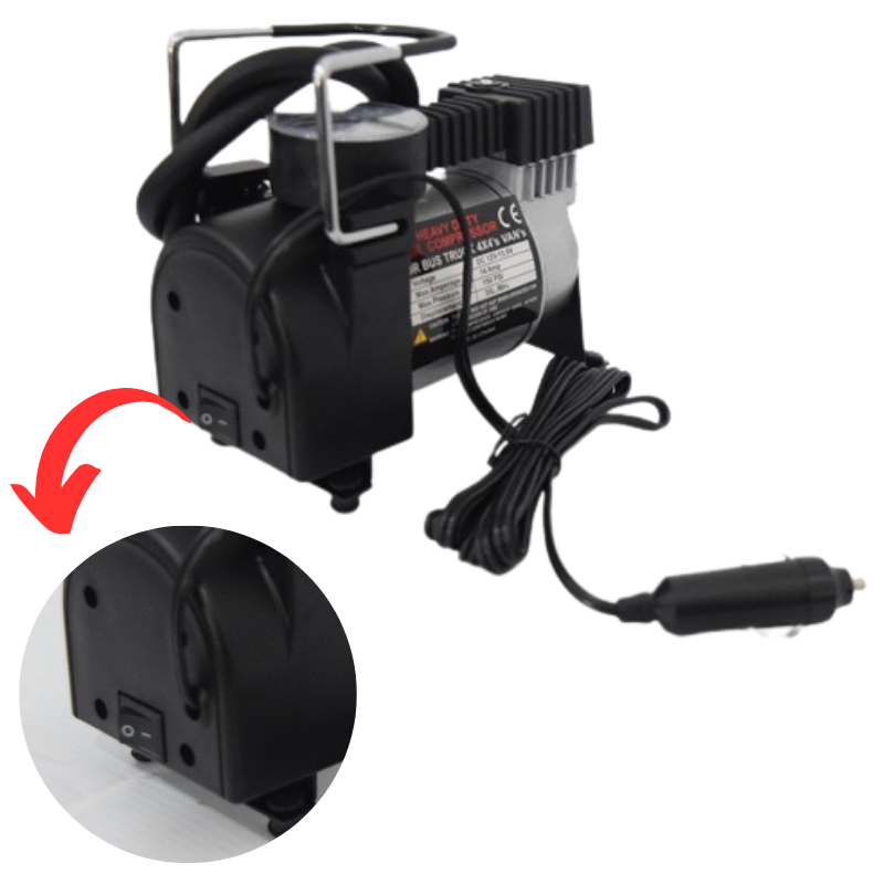 Mini Compressor Auto Auto Air Compressor, Tire Inflator - Single Cylinder 12V Mini Compress ...