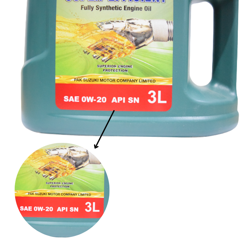Suzuki Genuine Super Efficient Engine Oil 0W20-SN - Fully-Synthetic Formula for Ultimate Performance - Available in 3L, 3.1L, and 4L